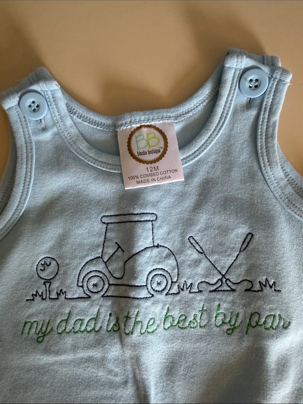 Golf onesie 12 mos - my dad is the best by par
